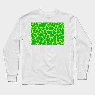 Giraffe print green and gold Long Sleeve T-Shirt